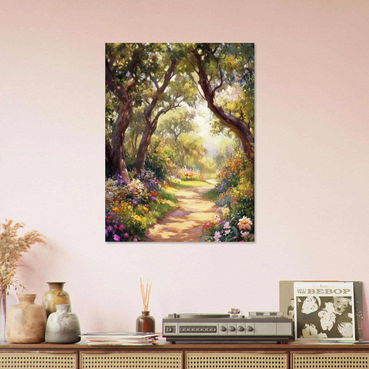 Sunlit Garden Path A meandering pathway through 2 - Shop Ai Art WebShop - Digital Art online Store