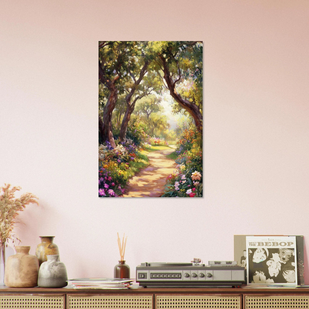Sunlit Garden Path A meandering pathway through 2 - Shop Ai Art WebShop - Digital Art online Store