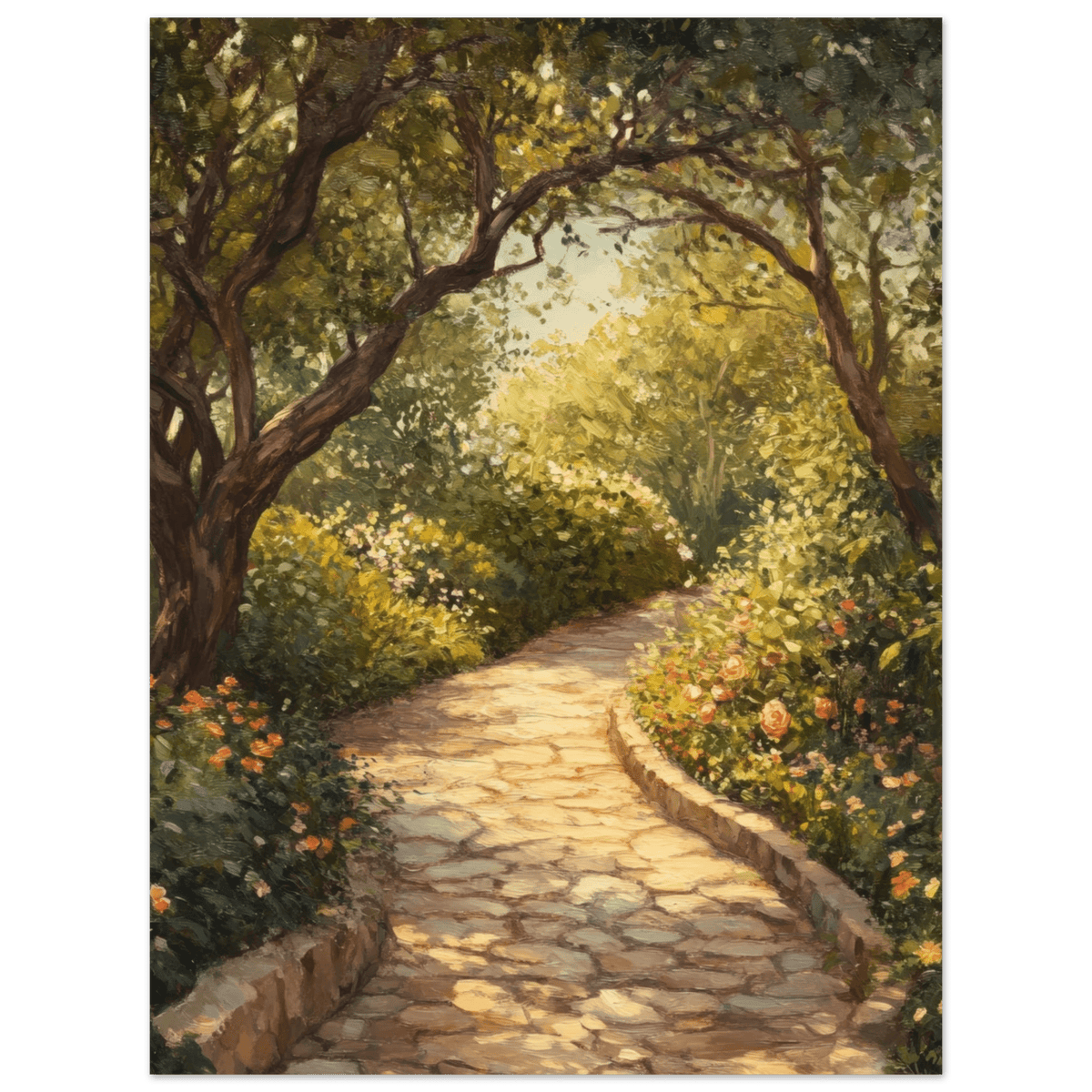 Sunlit Garden Path A meandering pathway through - Shop Ai Art WebShop - Digital Art online Store