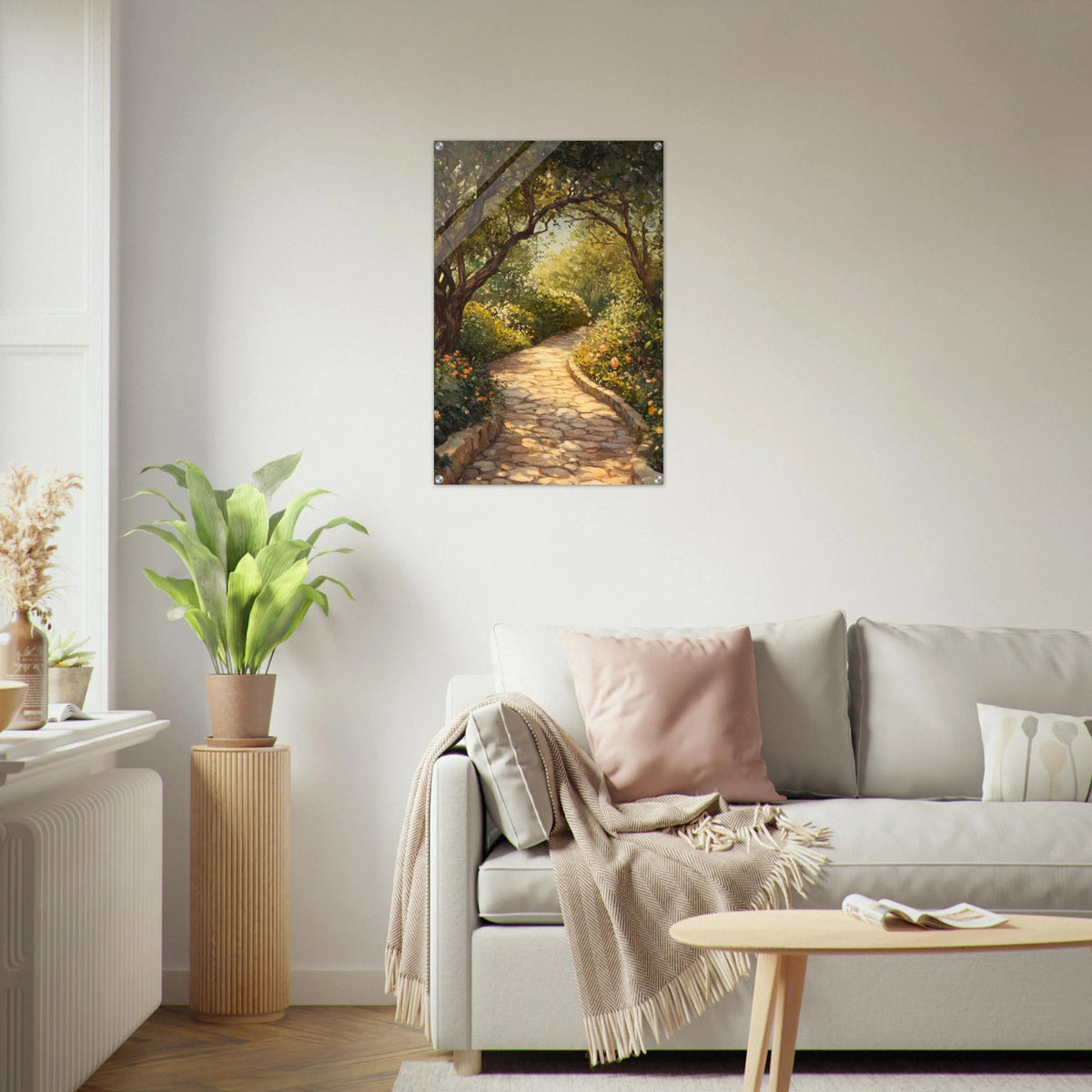 Sunlit Garden Path A meandering pathway through - Shop Ai Art WebShop - Digital Art online Store
