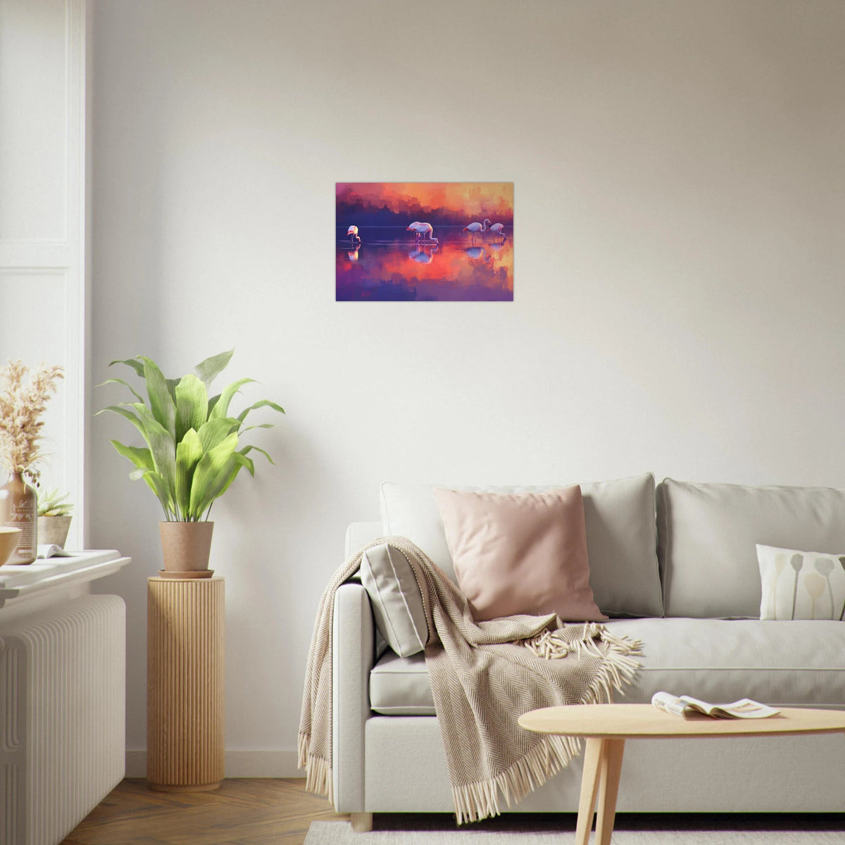 Surreal Flamingo Lake at Sunset Graceful flaming 2 - Shop Ai Art WebShop - Digital Art online Store