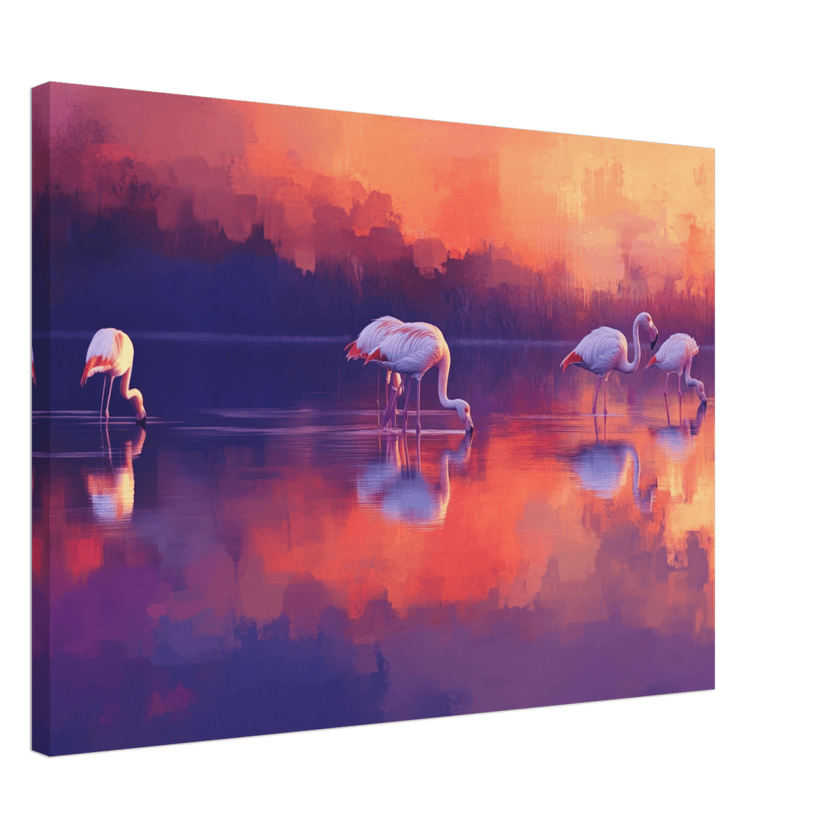 Surreal Flamingo Lake at Sunset Graceful flaming 2 - Shop Ai Art WebShop - Digital Art online Store