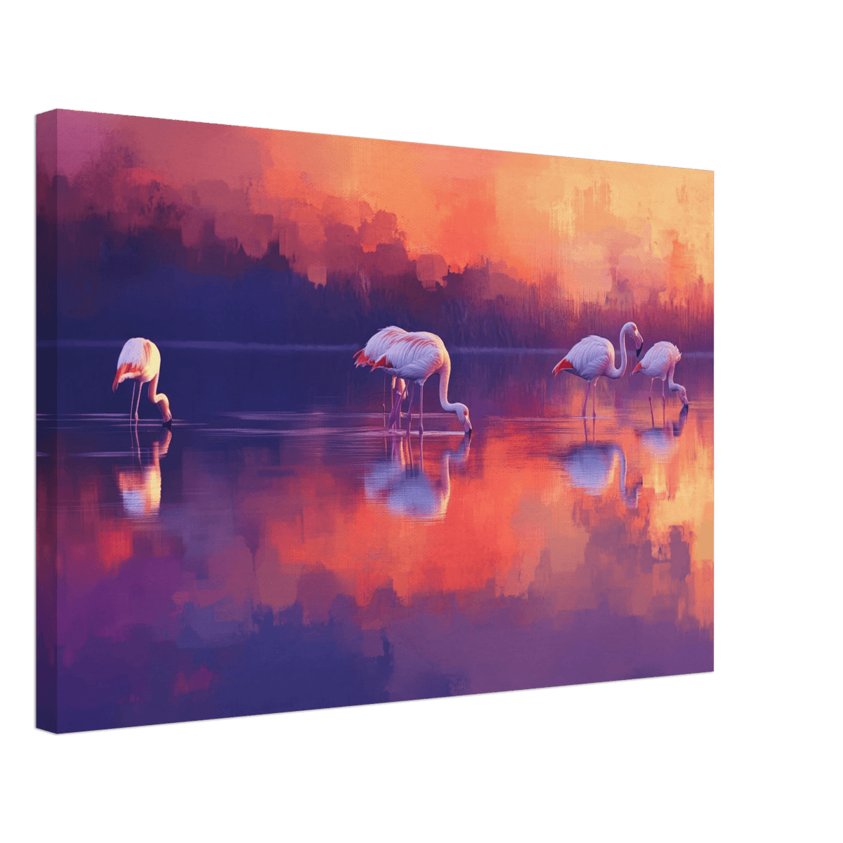 Surreal Flamingo Lake at Sunset Graceful flaming 2 - Shop Ai Art WebShop - Digital Art online Store