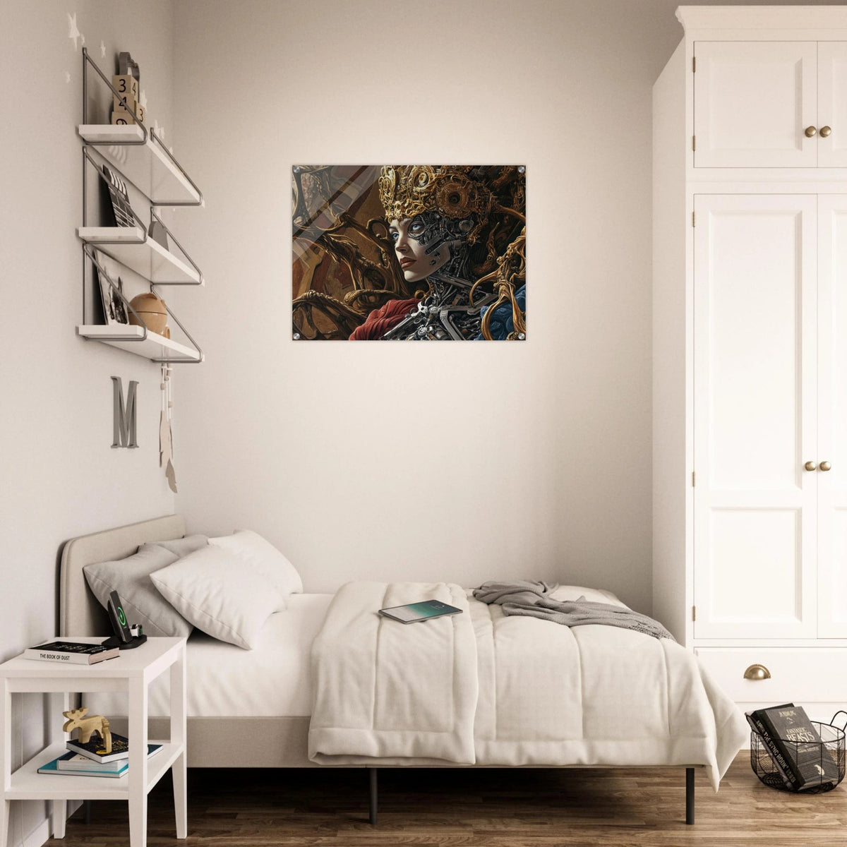 Surrealist Hybrid Queen on a Biomechanical Thrown 3 - Shop Ai Art WebShop - Digital Art online Store