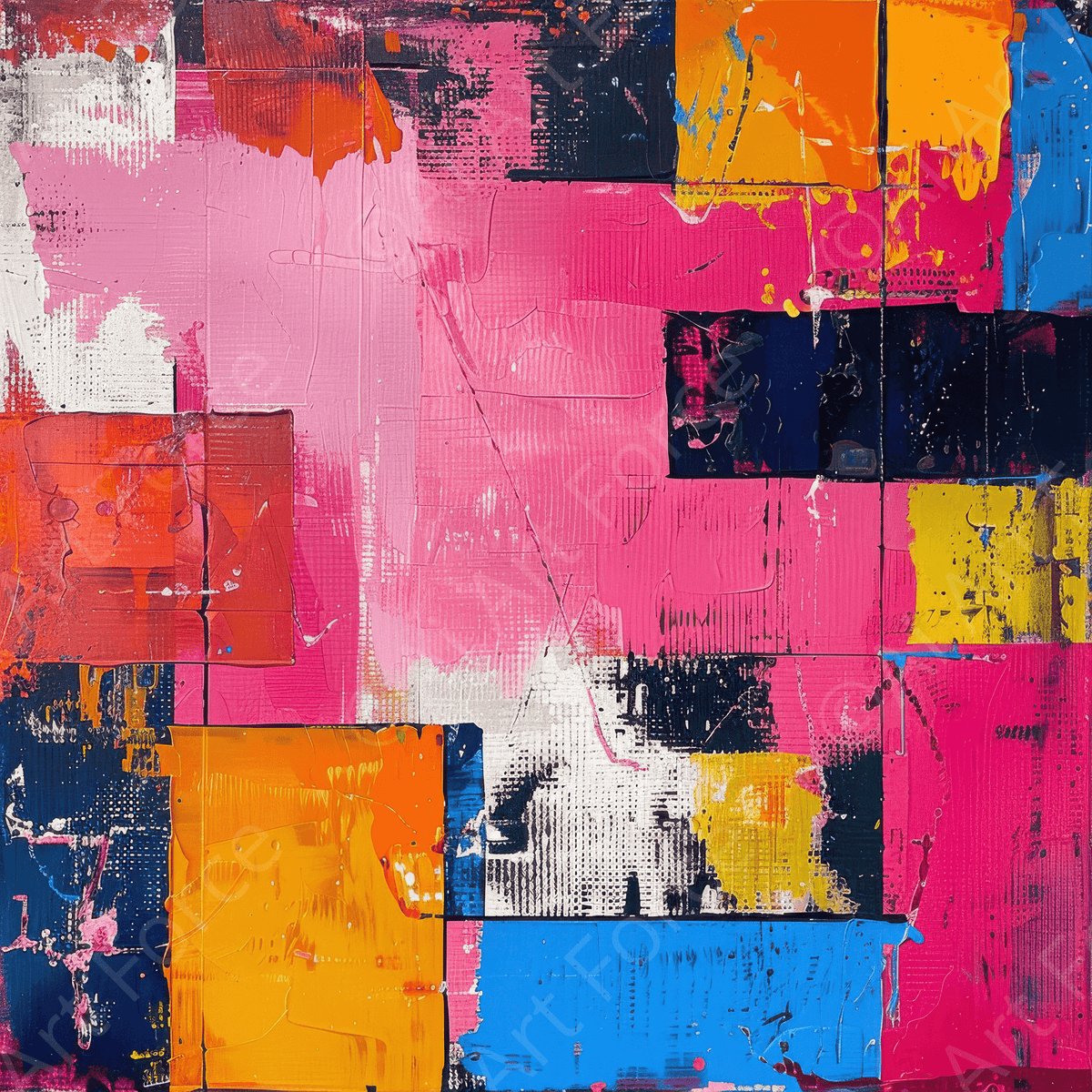 Swedish popart in abstract style 5 - Shop Ai Art WebShop - Digital Art online Store