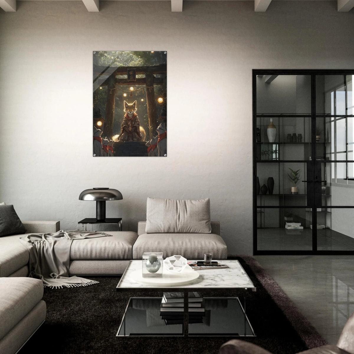 The Celestial Foxs Shrine Neo - Classical A nine - t - Shop Ai Art WebShop - Digital Art online Store