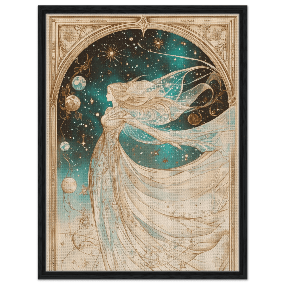 The Cosmic Muse A hand - drawn illustration 2 - Shop Ai Art WebShop - Digital Art online Store