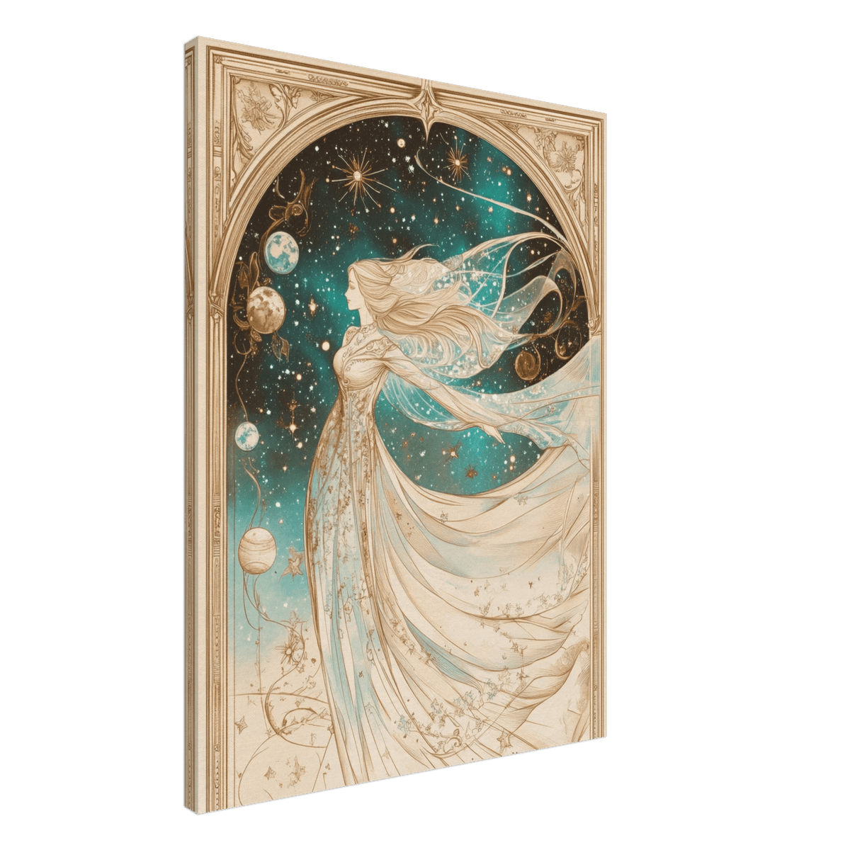 The Cosmic Muse A hand - drawn illustration 2 - Shop Ai Art WebShop - Digital Art online Store