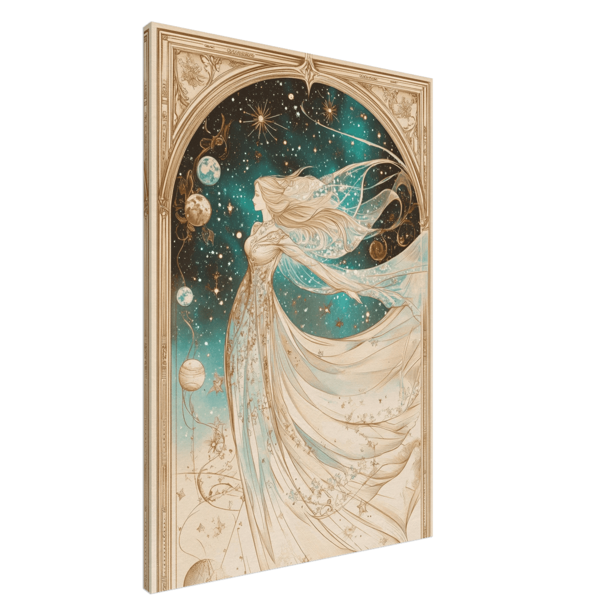 The Cosmic Muse A hand - drawn illustration 2 - Shop Ai Art WebShop - Digital Art online Store