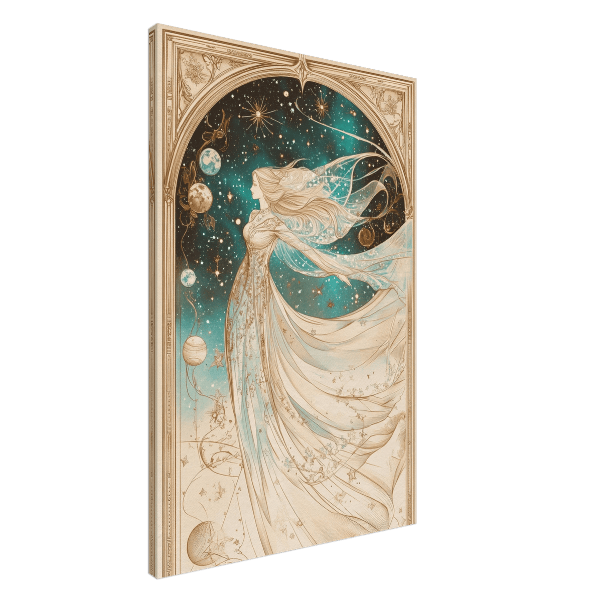 The Cosmic Muse A hand - drawn illustration 2 - Shop Ai Art WebShop - Digital Art online Store