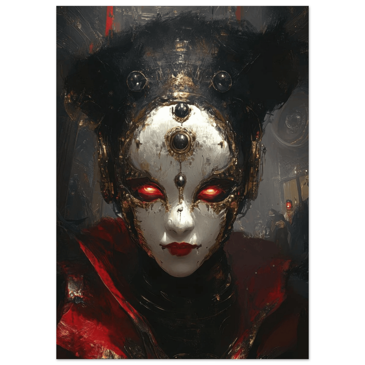 The Cybernetic Dukes Masquerade A lavish master - Shop Ai Art WebShop - Digital Art online Store