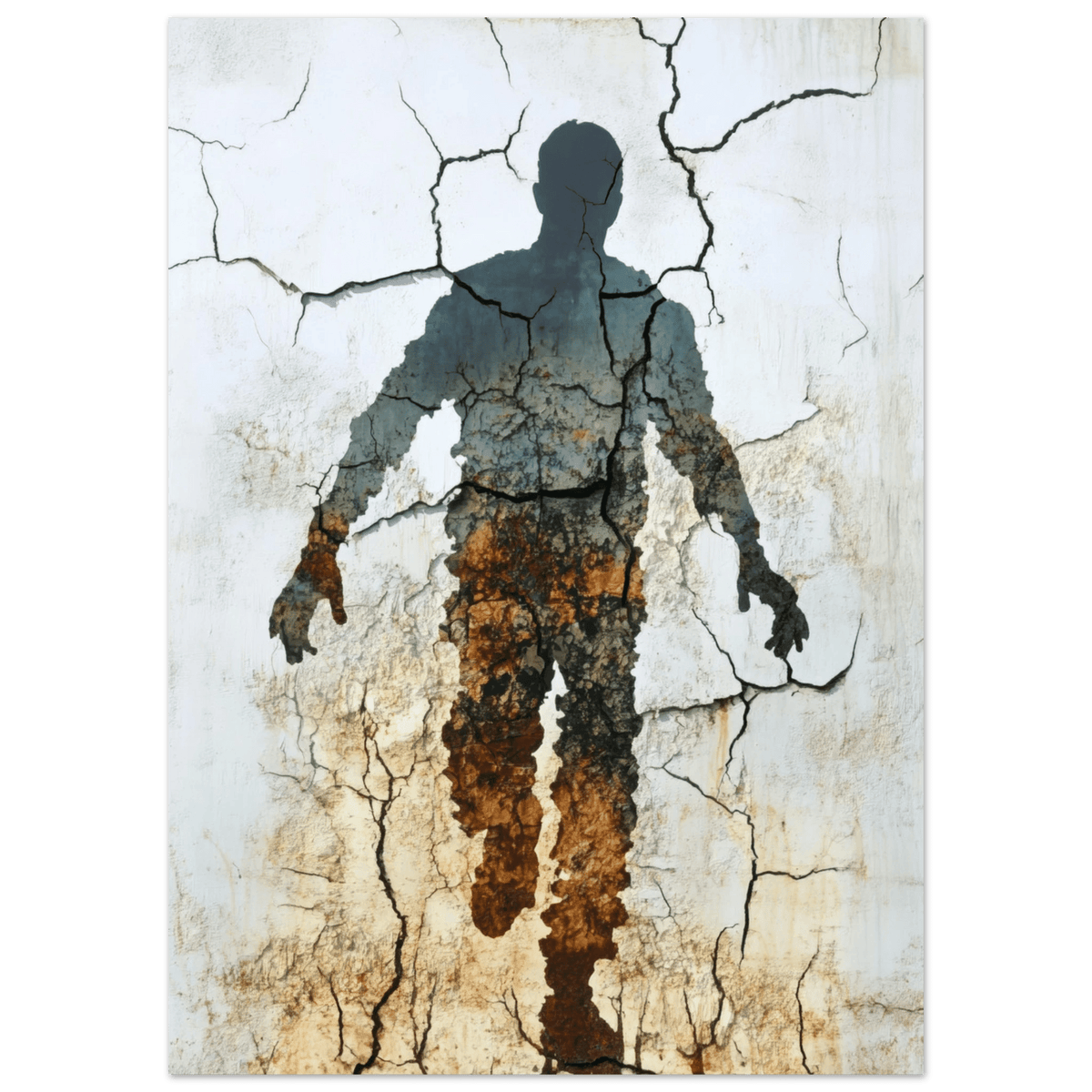 The Erosion of Thought Layers of cracked peeling 3 - Shop Ai Art WebShop - Digital Art online Store
