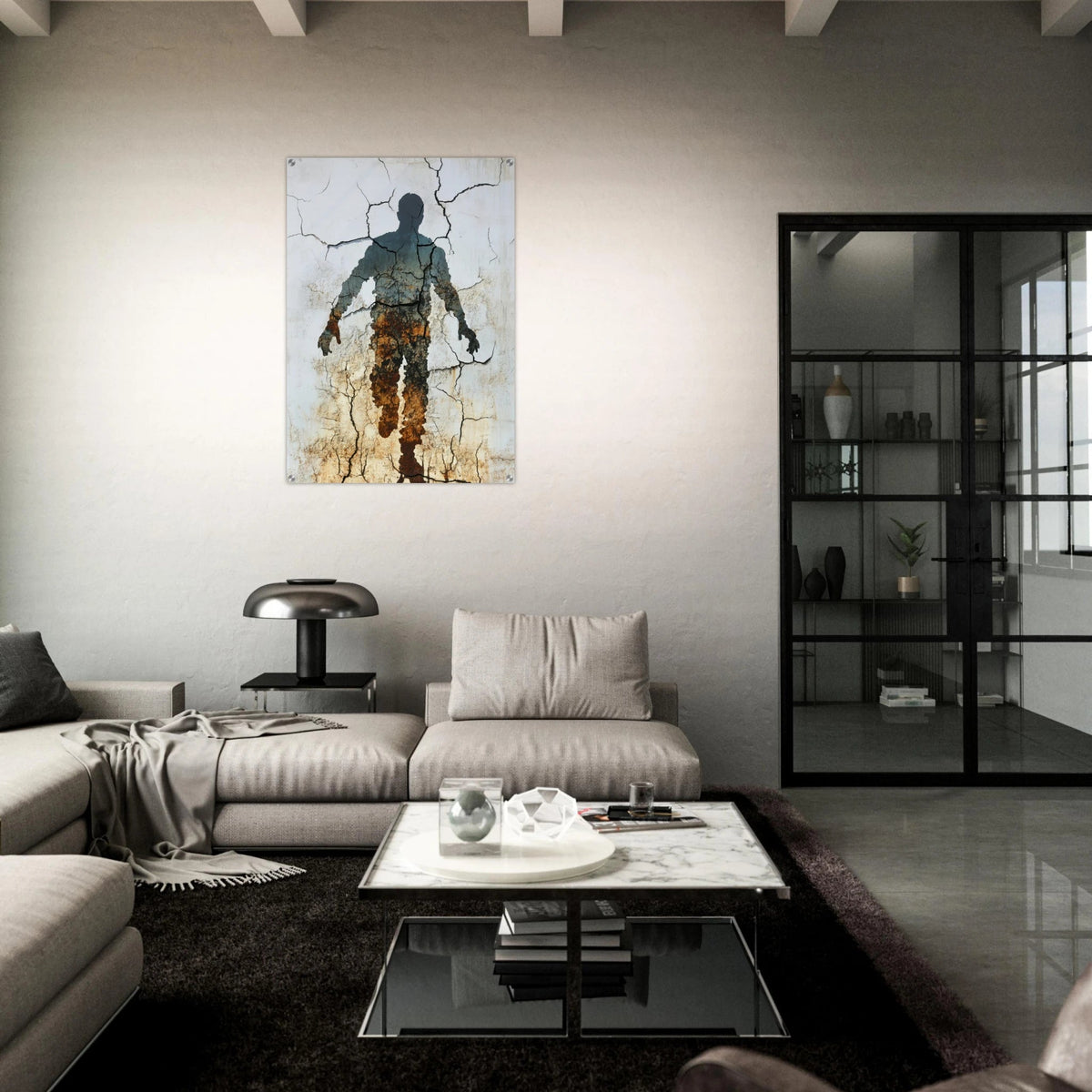 The Erosion of Thought Layers of cracked peeling 3 - Shop Ai Art WebShop - Digital Art online Store