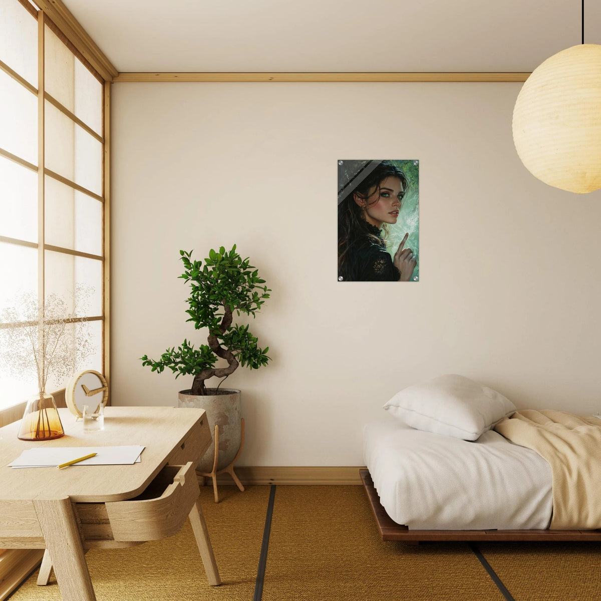 The Fae Sorceress of the Emerald Woods Oil Faint 6 - Shop Ai Art WebShop - Digital Art online Store