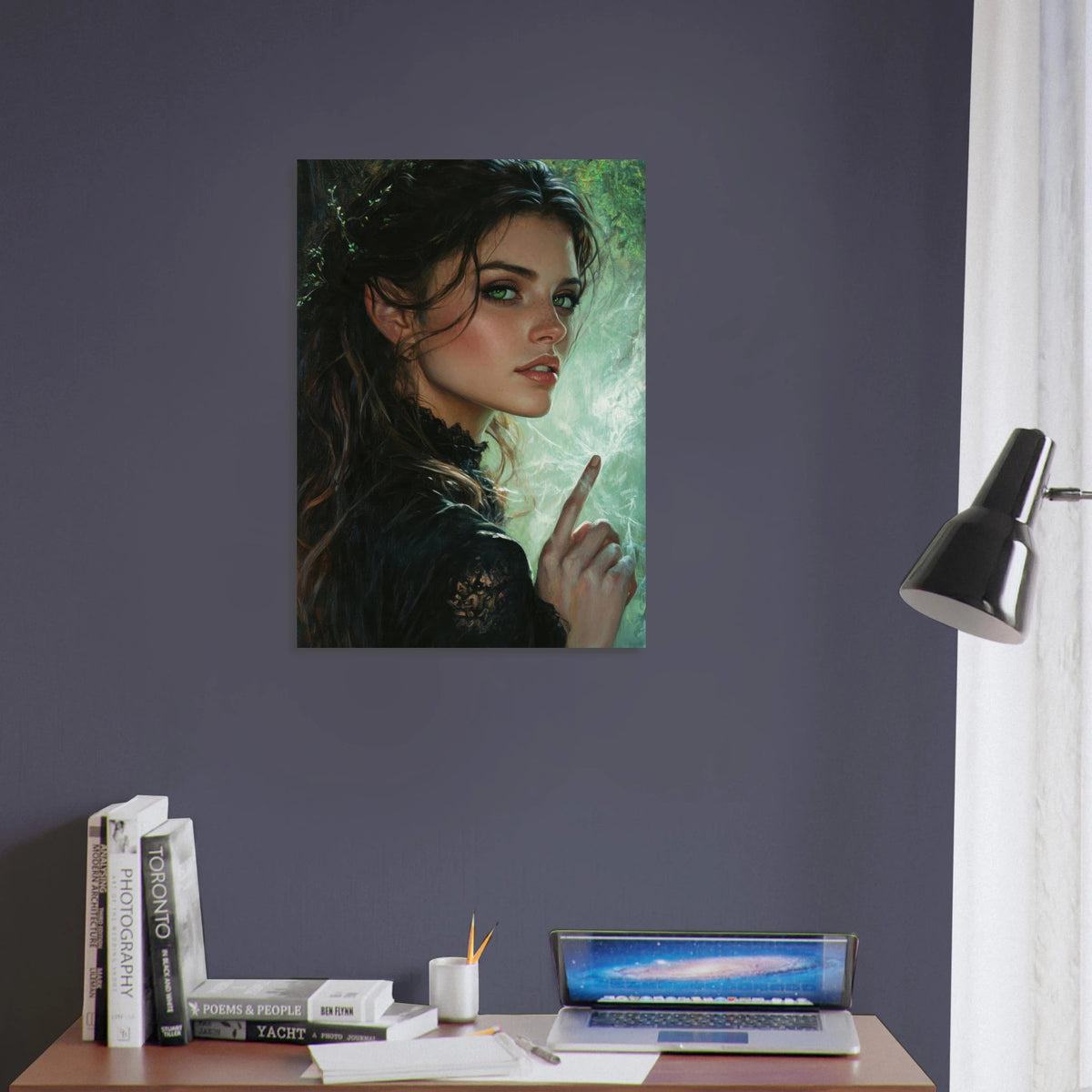 The Fae Sorceress of the Emerald Woods Oil Faint 6 - Shop Ai Art WebShop - Digital Art online Store
