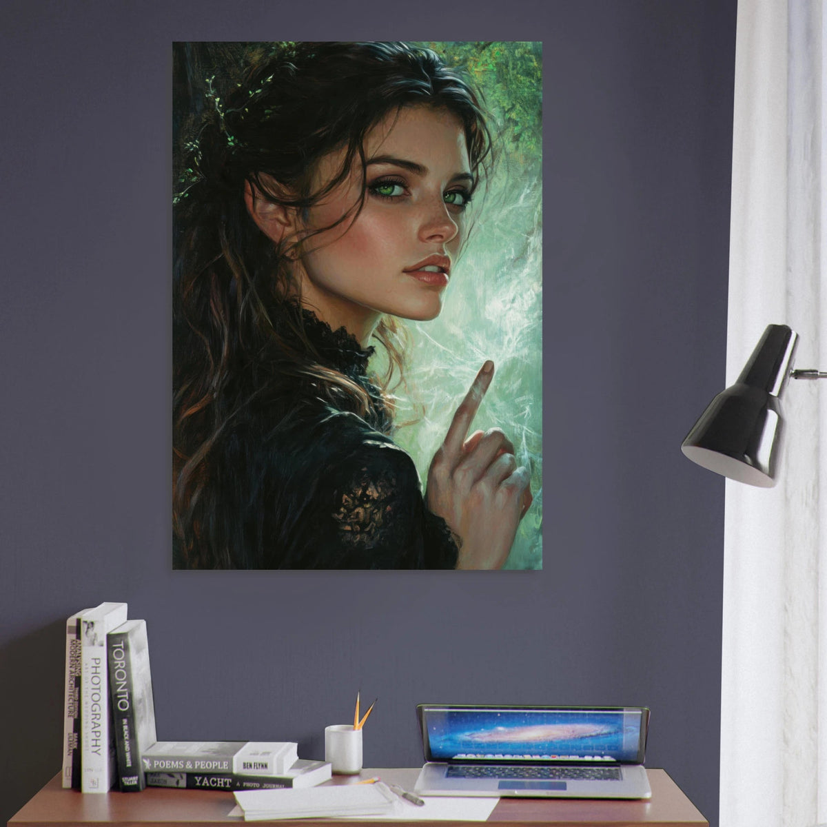 The Fae Sorceress of the Emerald Woods Oil Faint 6 - Shop Ai Art WebShop - Digital Art online Store