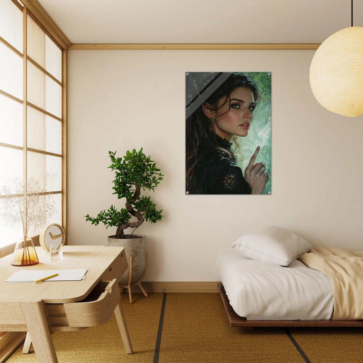 The Fae Sorceress of the Emerald Woods Oil Faint 6 - Shop Ai Art WebShop - Digital Art online Store