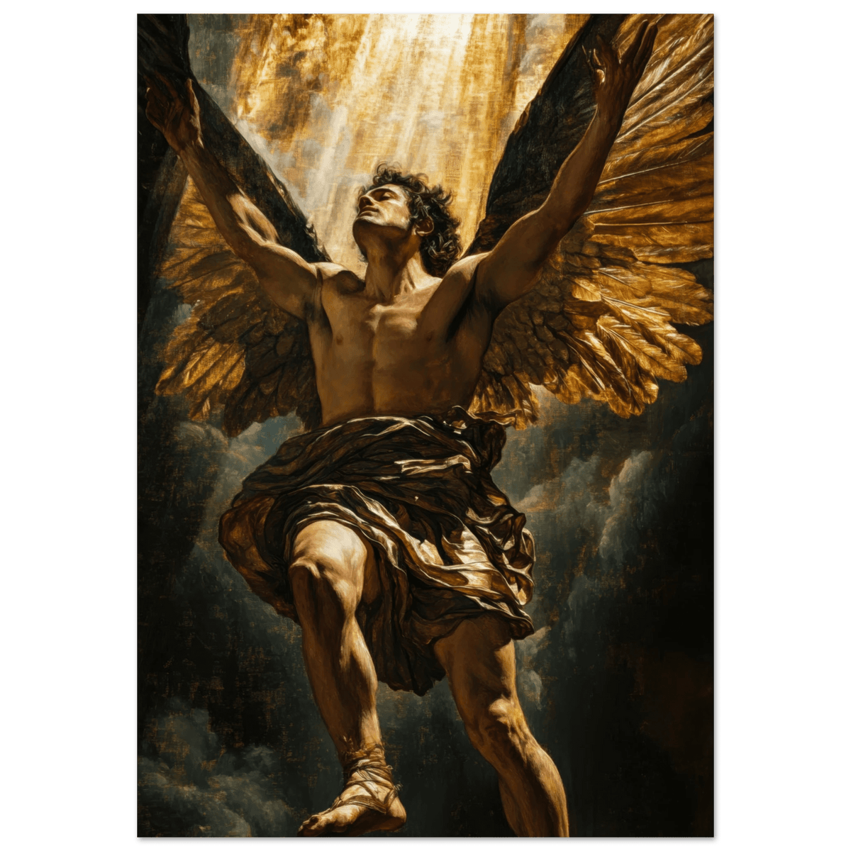 The Fallen Angels Descent Baroque Mythological 5 - Shop Ai Art WebShop - Digital Art online Store