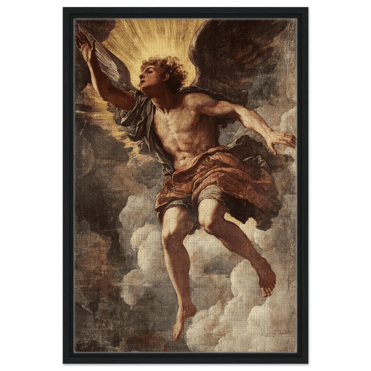 The Fallen Angels Descent Baroque Mythological - Shop Ai Art WebShop - Digital Art online Store