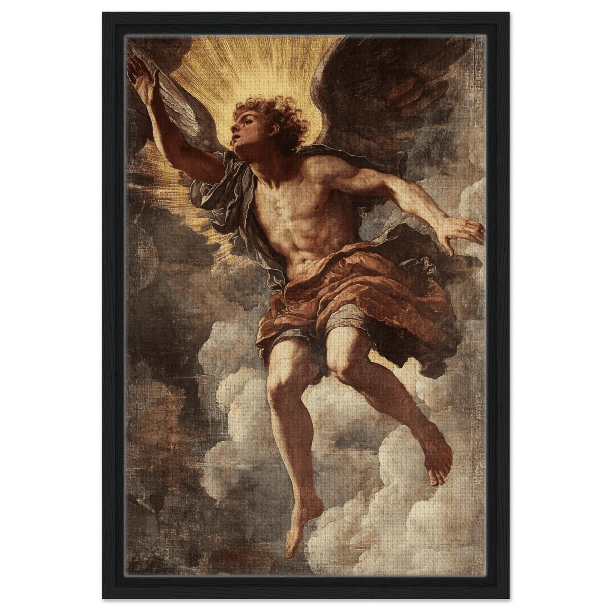 The Fallen Angels Descent Baroque Mythological - Shop Ai Art WebShop - Digital Art online Store
