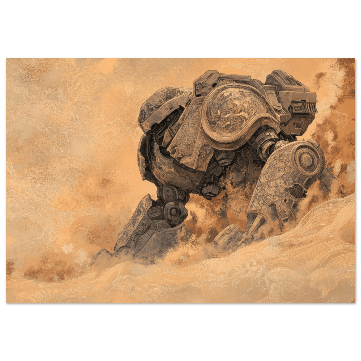 The Forgotten Titan A giant ancient mech partial 2 - Shop Ai Art WebShop - Digital Art online Store