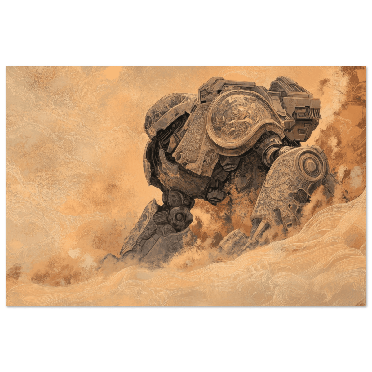 The Forgotten Titan A giant ancient mech partial 2 - Shop Ai Art WebShop - Digital Art online Store