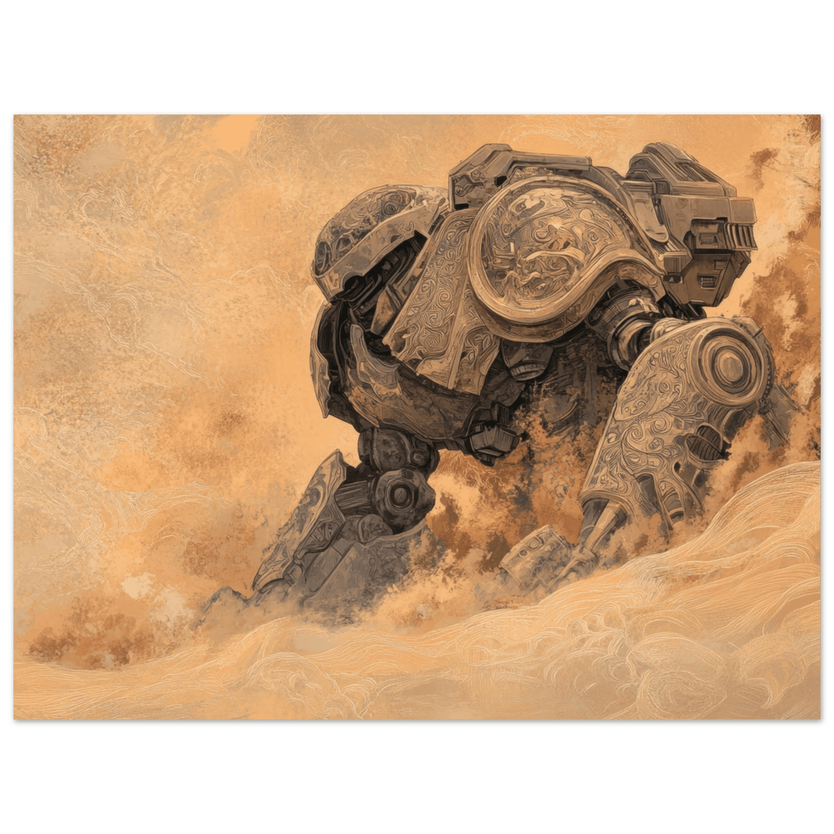 The Forgotten Titan A giant ancient mech partial 2 - Shop Ai Art WebShop - Digital Art online Store