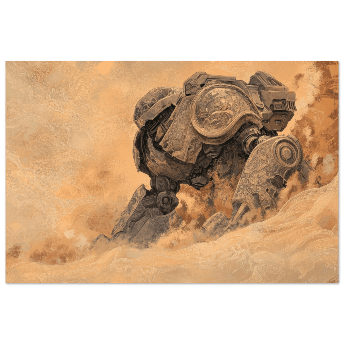 The Forgotten Titan A giant ancient mech partial 2 - Shop Ai Art WebShop - Digital Art online Store