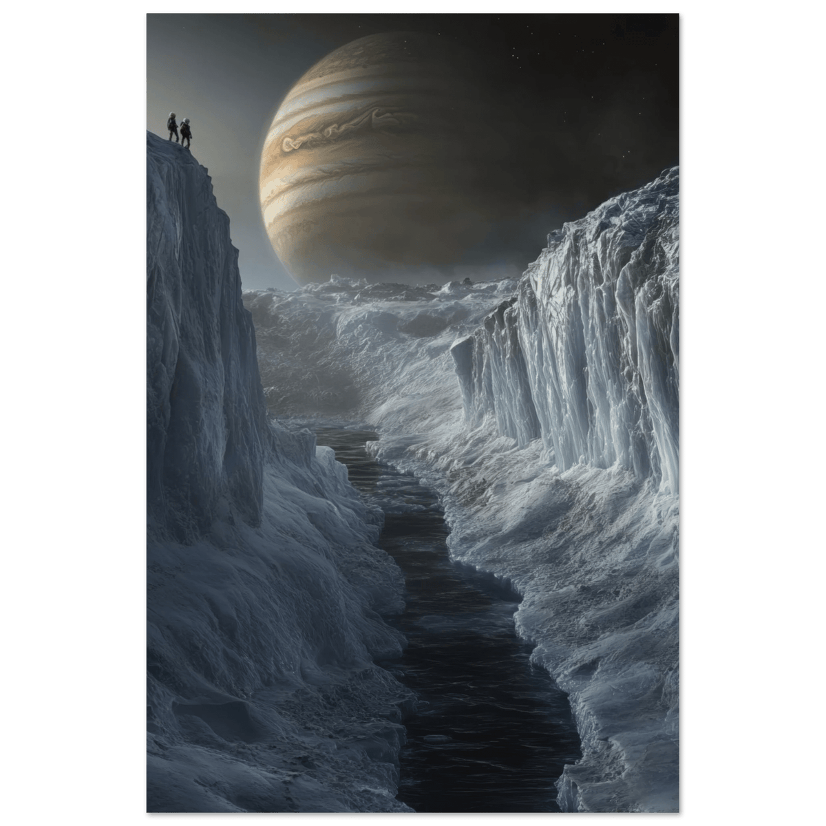 The Frozen Wasteland of Europa An expedition tea 2 - Shop Ai Art WebShop - Digital Art online Store