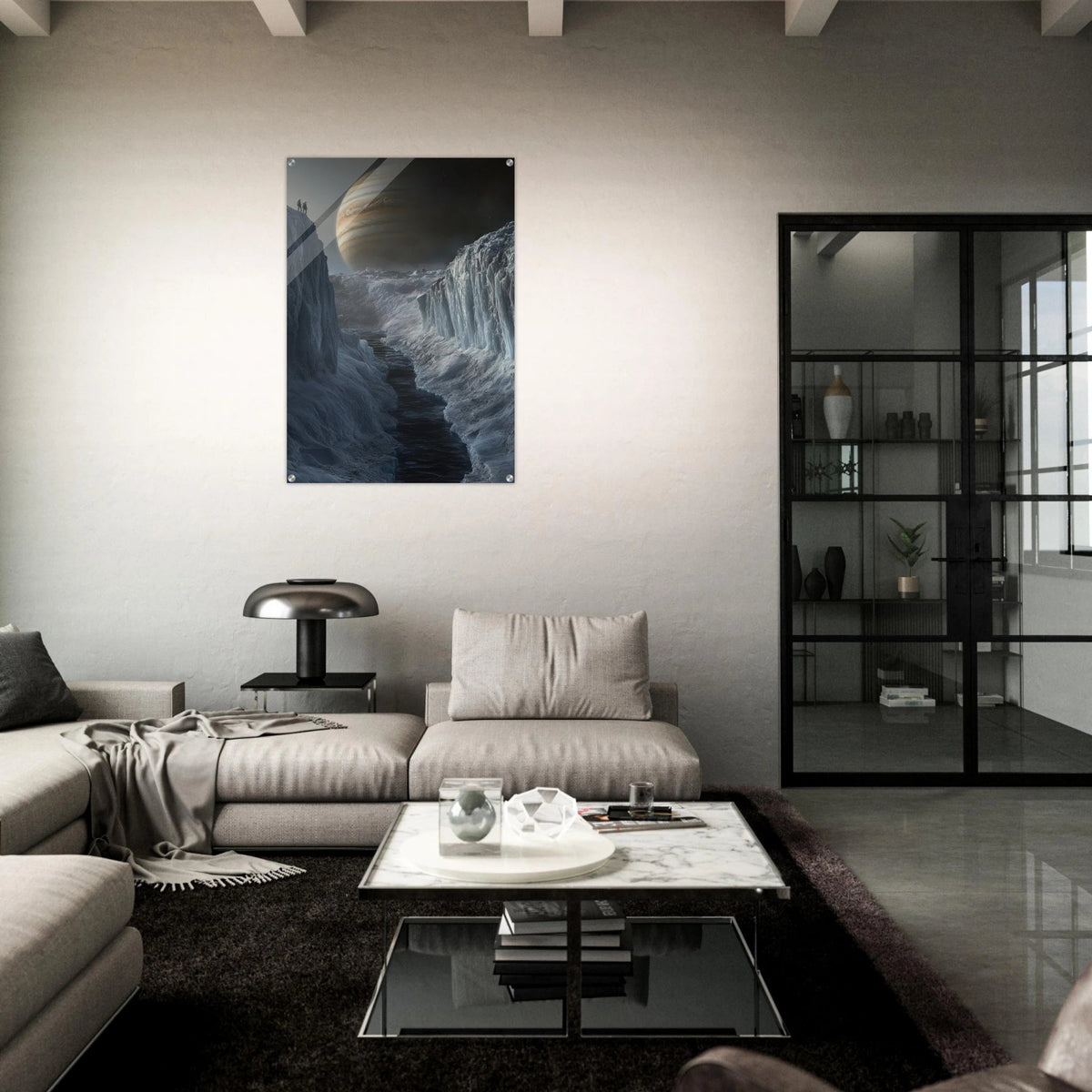 The Frozen Wasteland of Europa An expedition tea 2 - Shop Ai Art WebShop - Digital Art online Store
