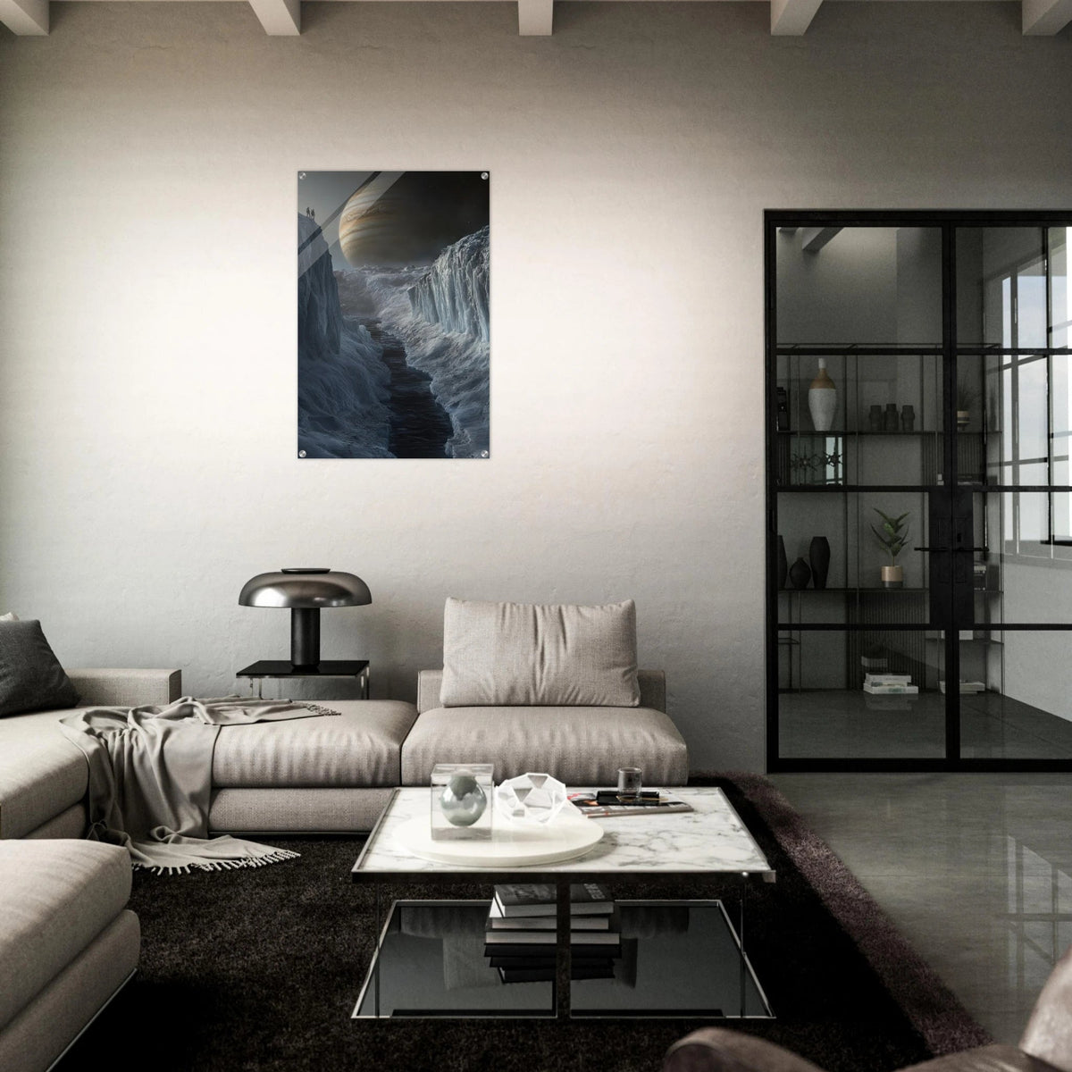 The Frozen Wasteland of Europa An expedition tea 2 - Shop Ai Art WebShop - Digital Art online Store