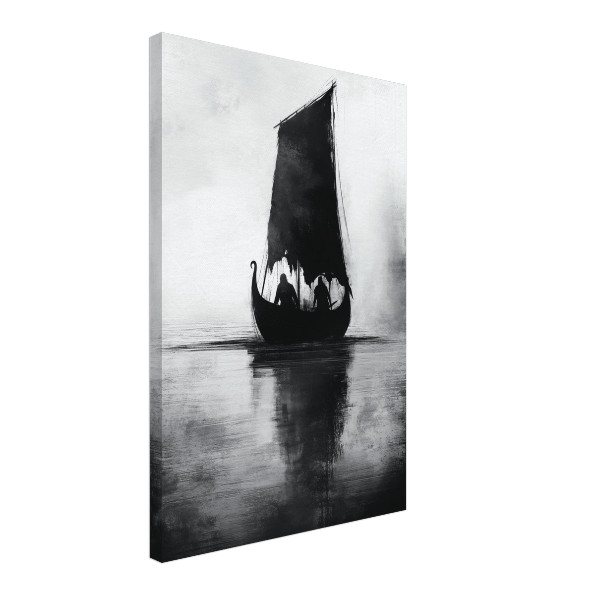 The Ghostly Viking Longship Dark Nordic Ink Met 4 - Shop Ai Art WebShop - Digital Art online Store