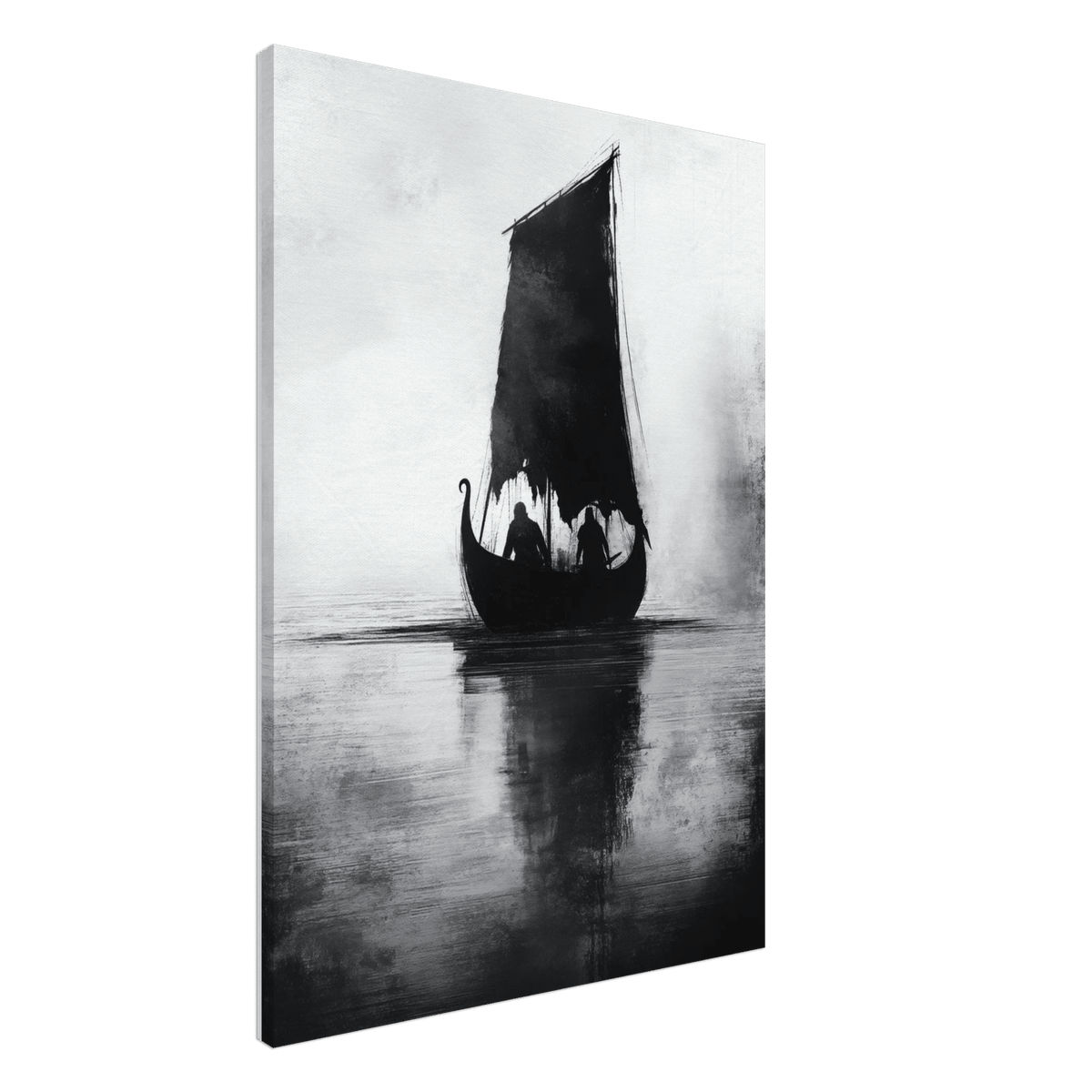 The Ghostly Viking Longship Dark Nordic Ink Met 4 - Shop Ai Art WebShop - Digital Art online Store