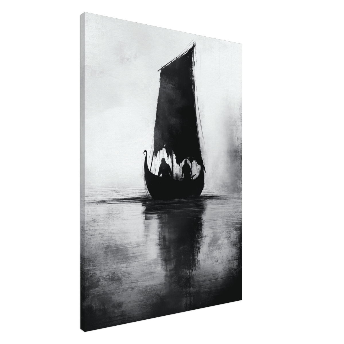 The Ghostly Viking Longship Dark Nordic Ink Met 4 - Shop Ai Art WebShop - Digital Art online Store