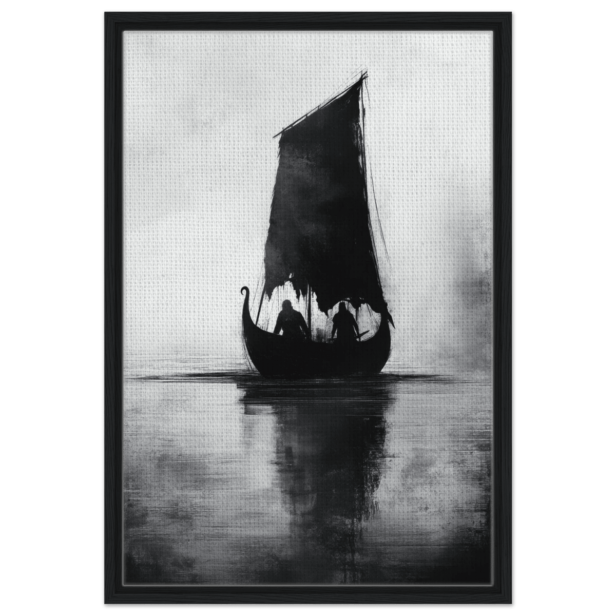 The Ghostly Viking Longship Dark Nordic Ink Met 4 - Shop Ai Art WebShop - Digital Art online Store