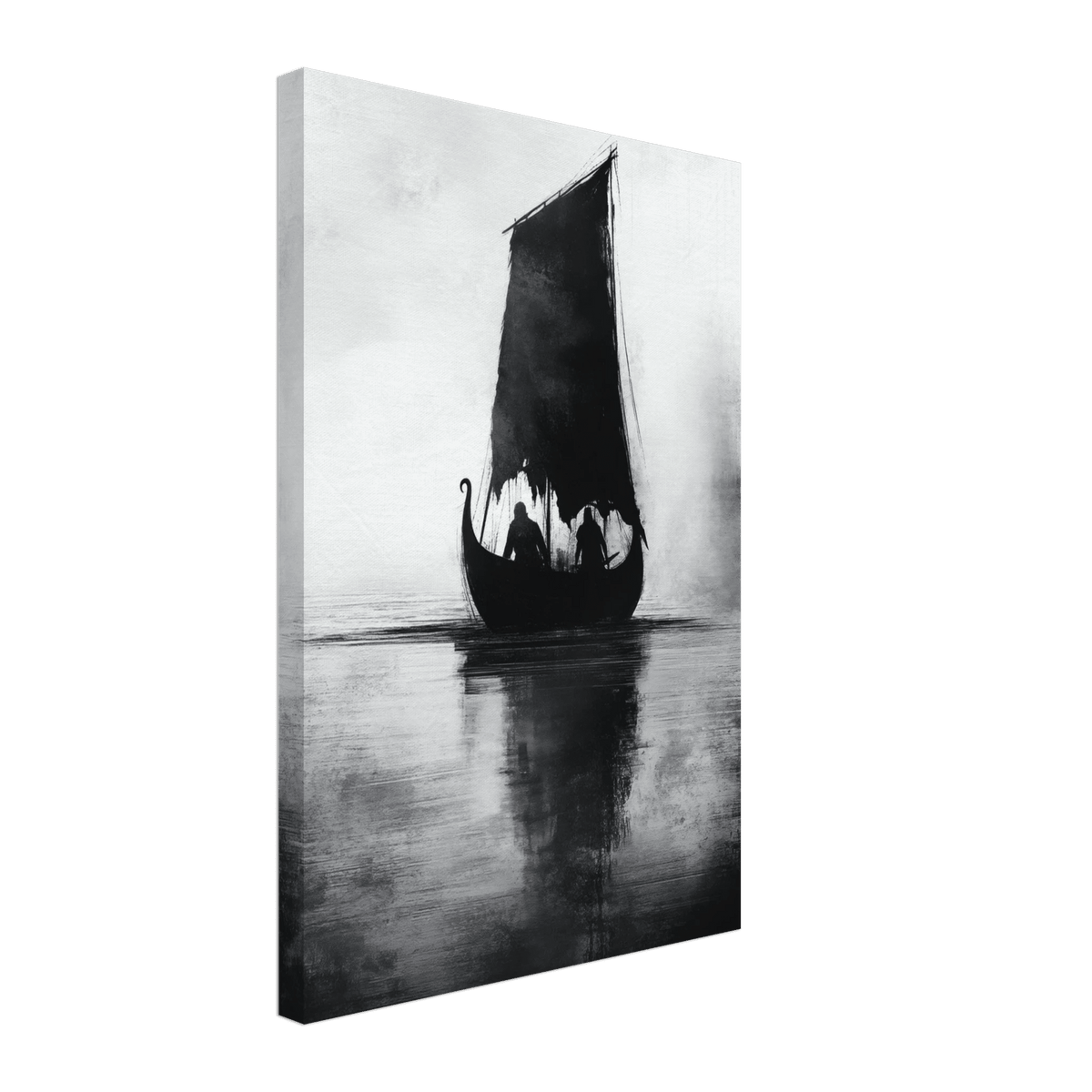 The Ghostly Viking Longship Dark Nordic Ink Met 4 - Shop Ai Art WebShop - Digital Art online Store