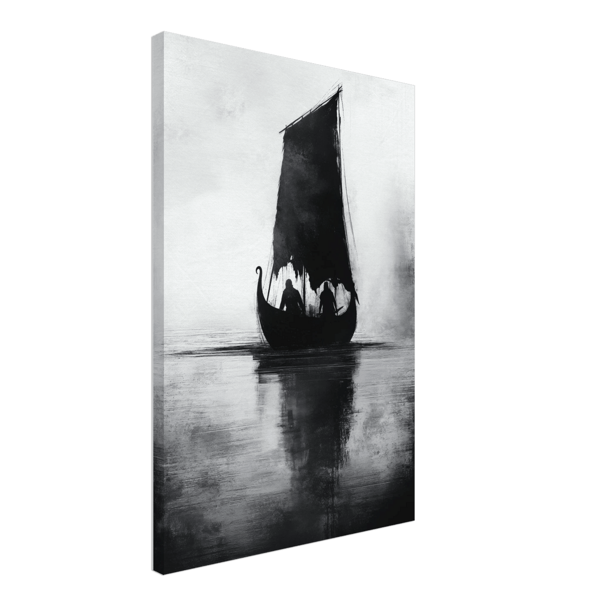 The Ghostly Viking Longship Dark Nordic Ink Met 4 - Shop Ai Art WebShop - Digital Art online Store