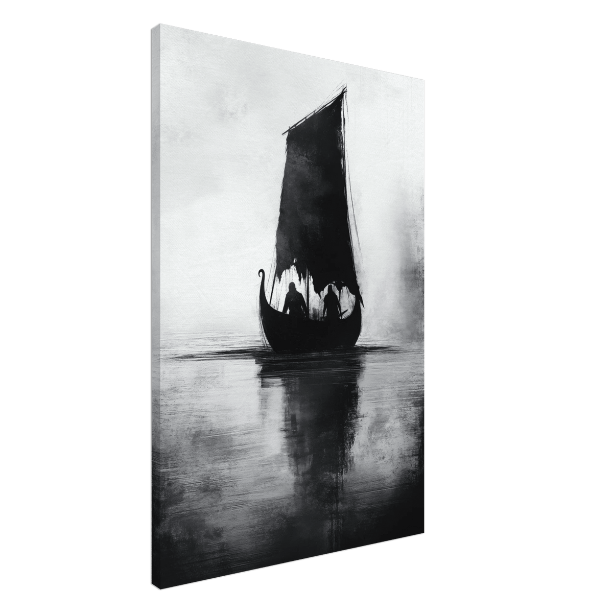 The Ghostly Viking Longship Dark Nordic Ink Met 4 - Shop Ai Art WebShop - Digital Art online Store