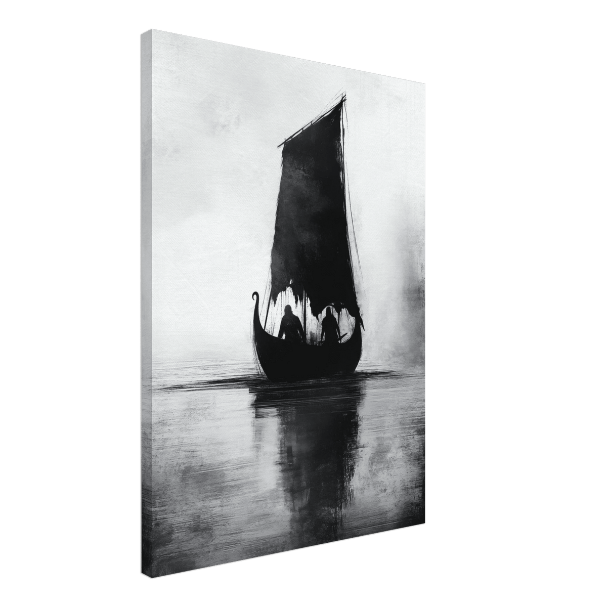 The Ghostly Viking Longship Dark Nordic Ink Met 4 - Shop Ai Art WebShop - Digital Art online Store