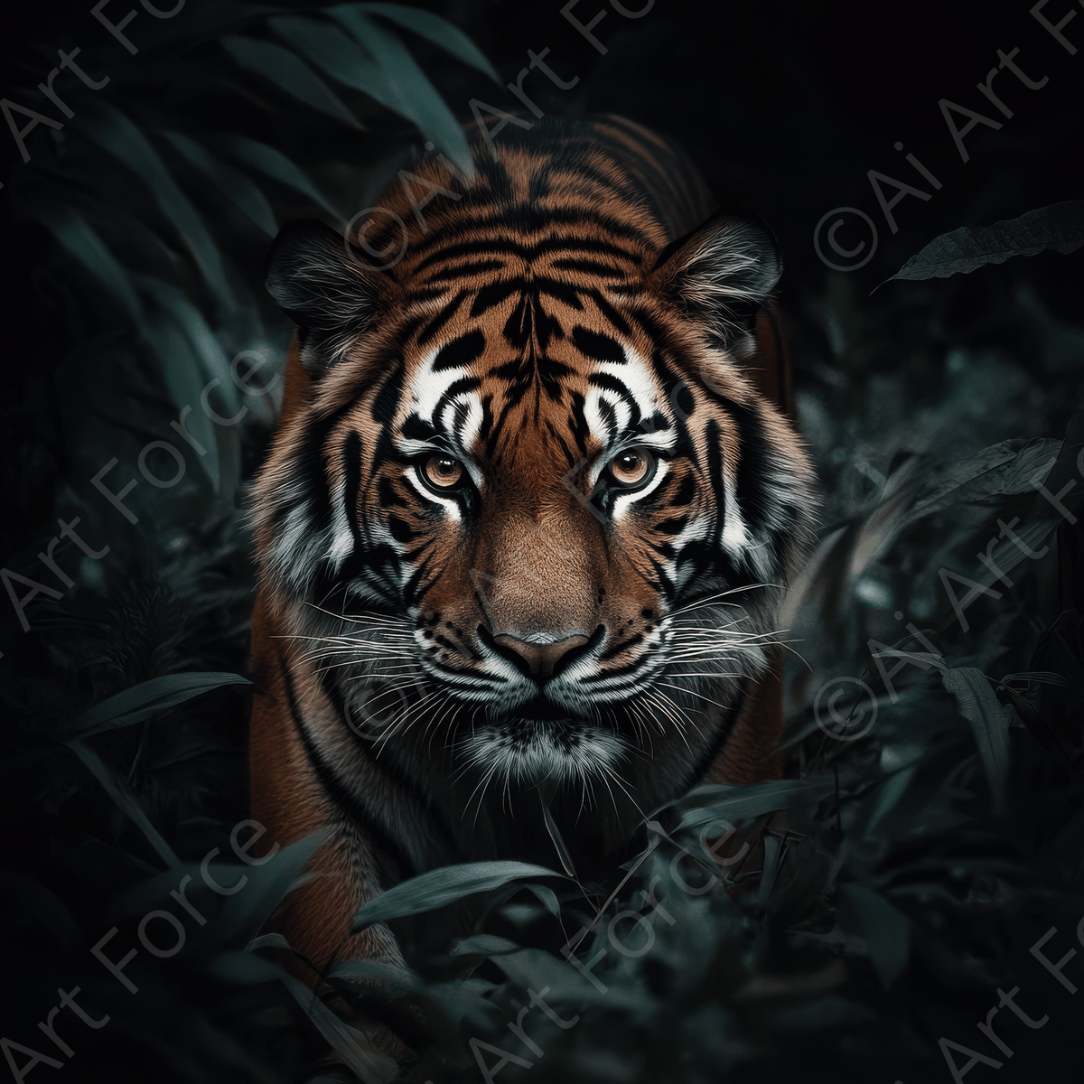 The Majestic Tiger in the Wild – Tiger Themes & Tiger Design Digital Art - Shop Ai Art WebShop - Digital Art online Store