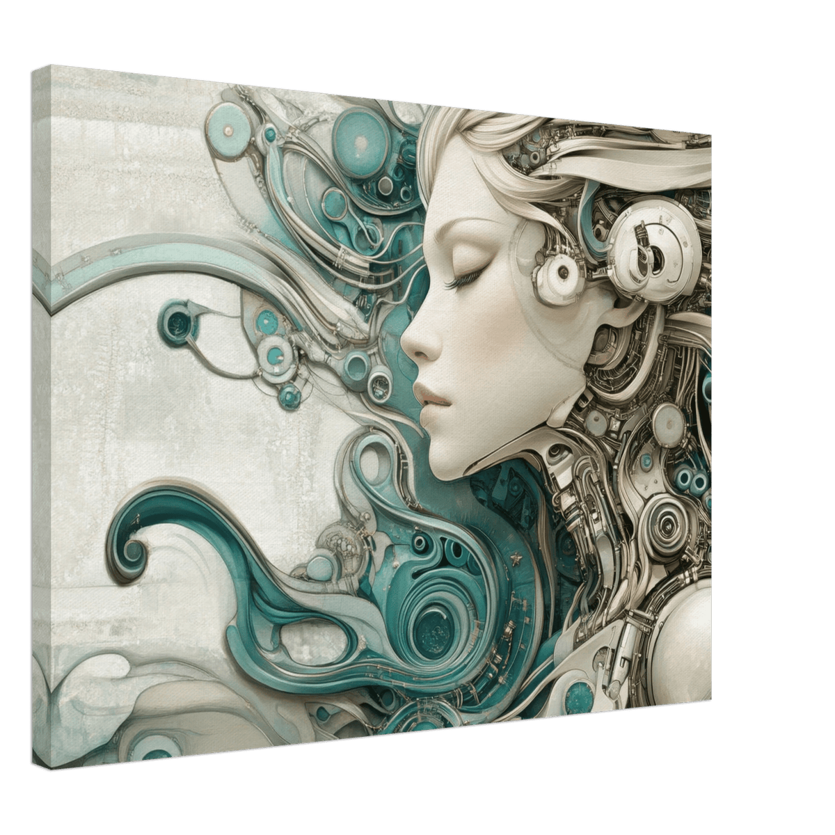 The Mechanical Siren A portrait of an android 2 - Shop Ai Art WebShop - Digital Art online Store