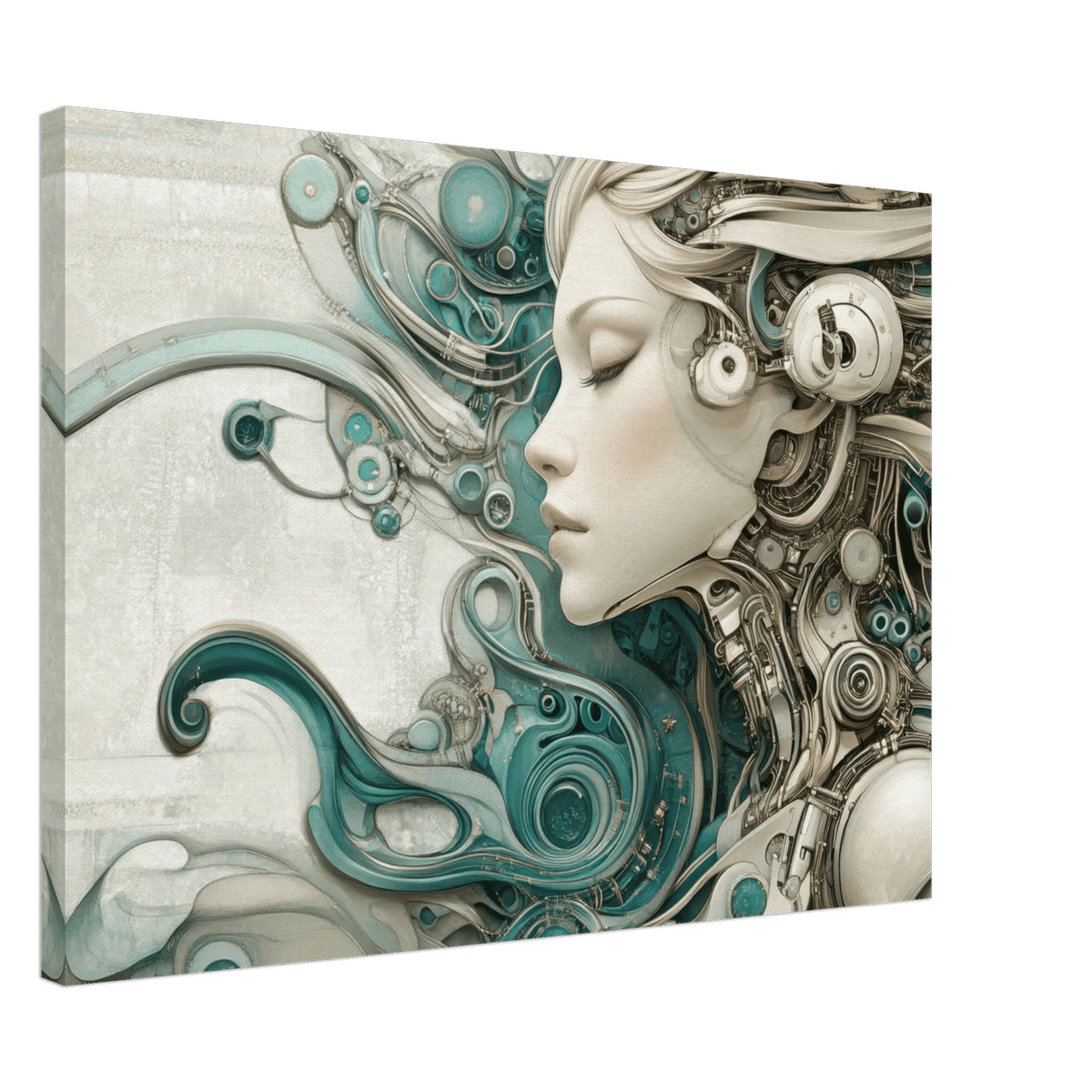 The Mechanical Siren A portrait of an android 2 - Shop Ai Art WebShop - Digital Art online Store