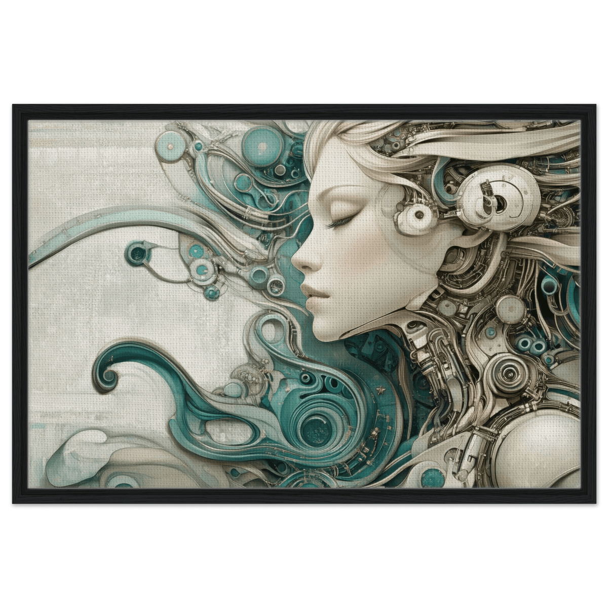 The Mechanical Siren A portrait of an android 2 - Shop Ai Art WebShop - Digital Art online Store
