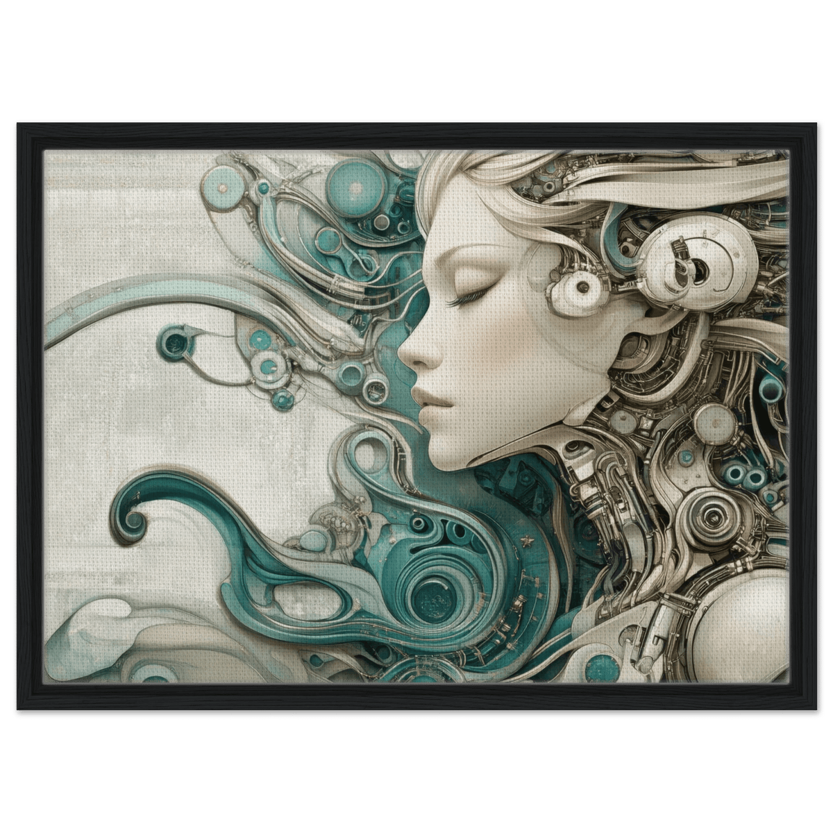 The Mechanical Siren A portrait of an android 2 - Shop Ai Art WebShop - Digital Art online Store
