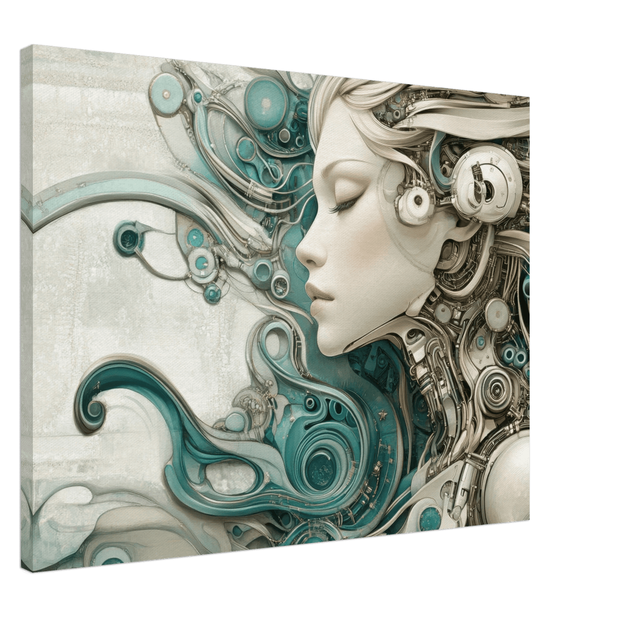 The Mechanical Siren A portrait of an android 2 - Shop Ai Art WebShop - Digital Art online Store