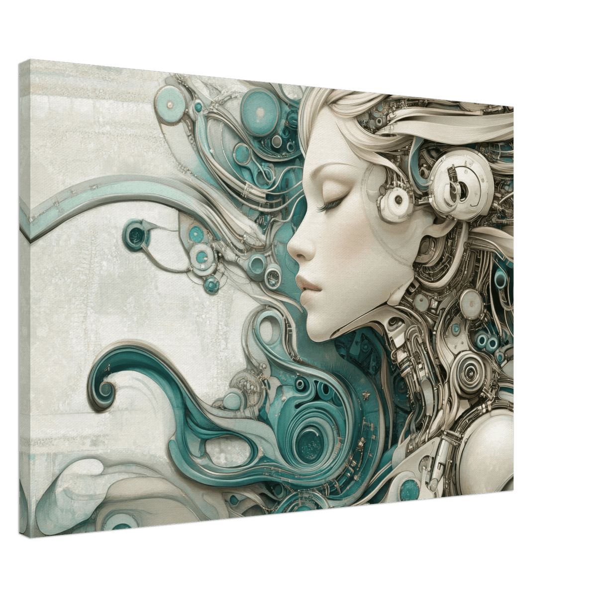 The Mechanical Siren A portrait of an android 2 - Shop Ai Art WebShop - Digital Art online Store