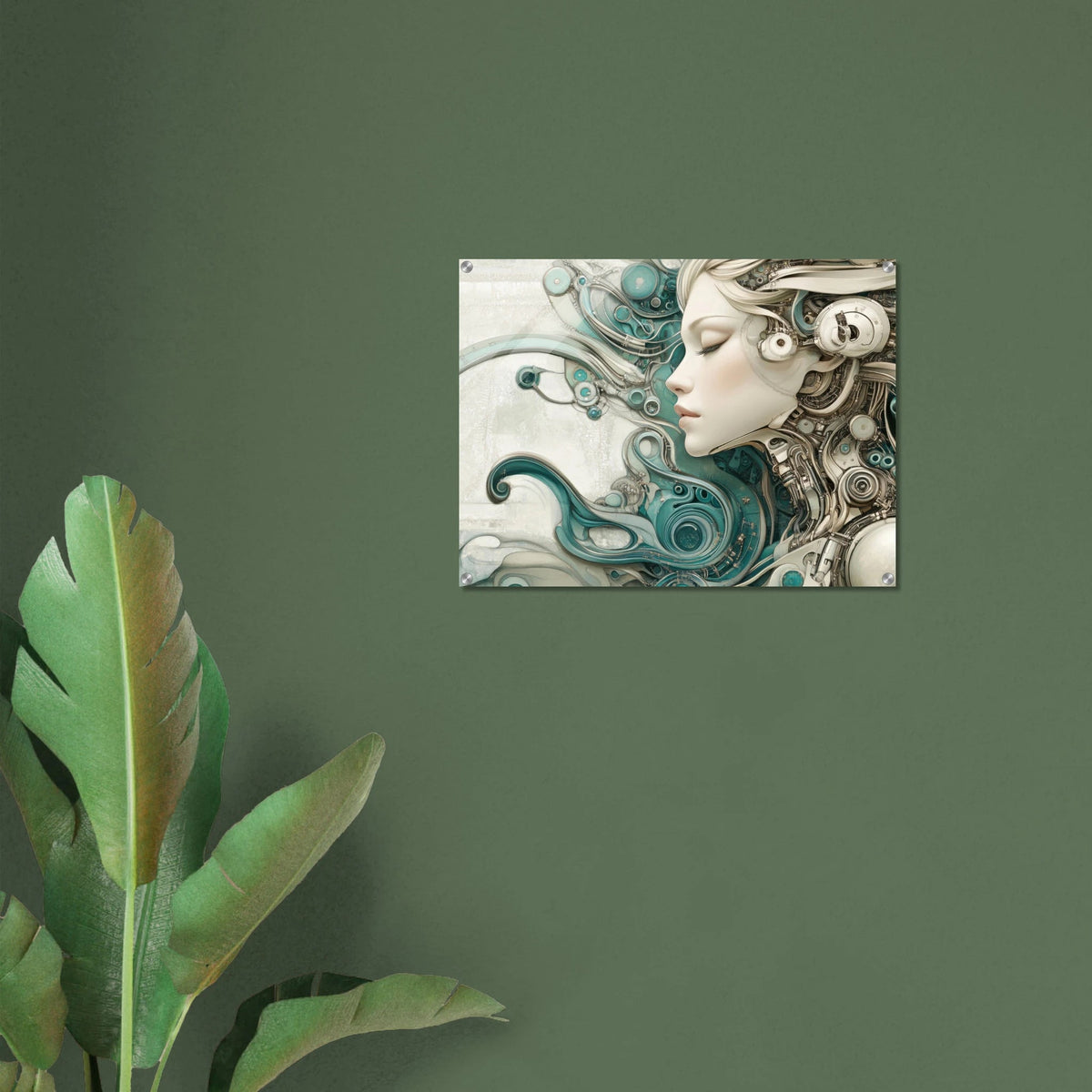 The Mechanical Siren A portrait of an android 2 - Shop Ai Art WebShop - Digital Art online Store