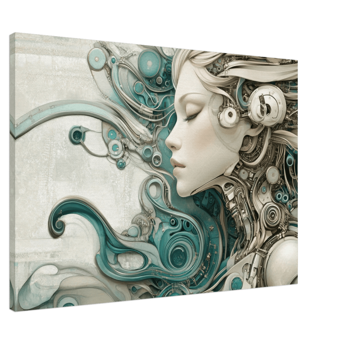 The Mechanical Siren A portrait of an android 2 - Shop Ai Art WebShop - Digital Art online Store