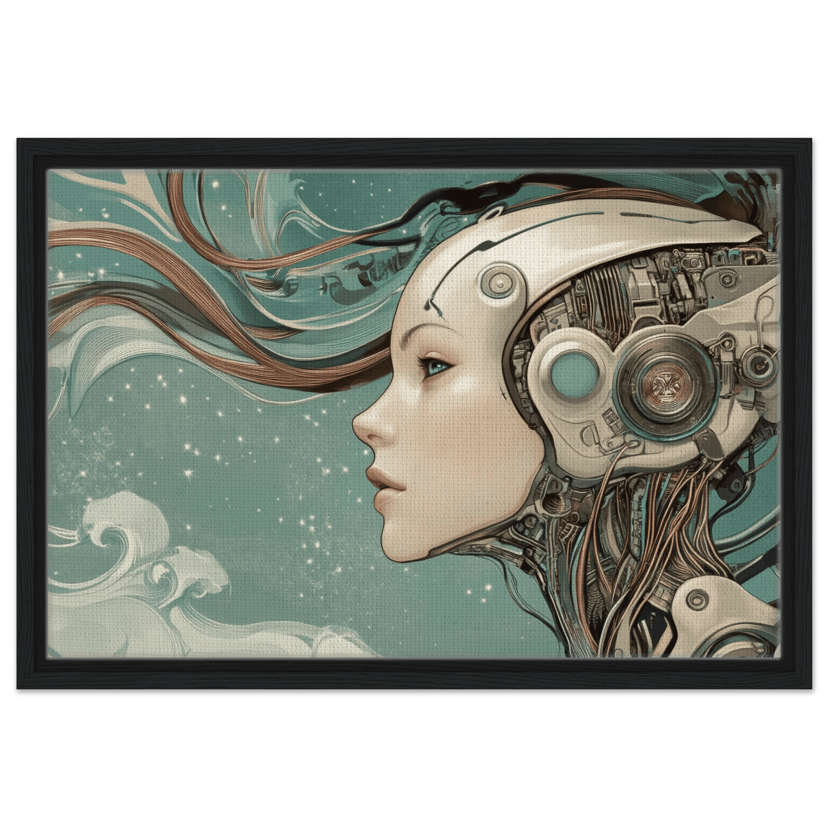 The Mechanical Siren A portrait of an android - Shop Ai Art WebShop - Digital Art online Store