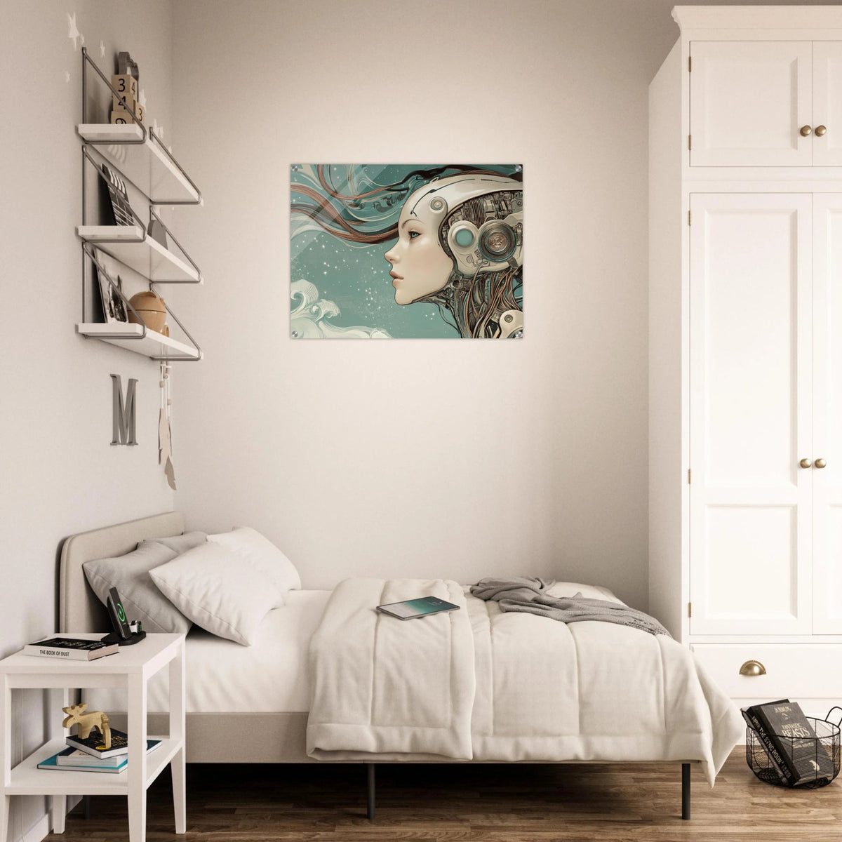 The Mechanical Siren A portrait of an android - Shop Ai Art WebShop - Digital Art online Store
